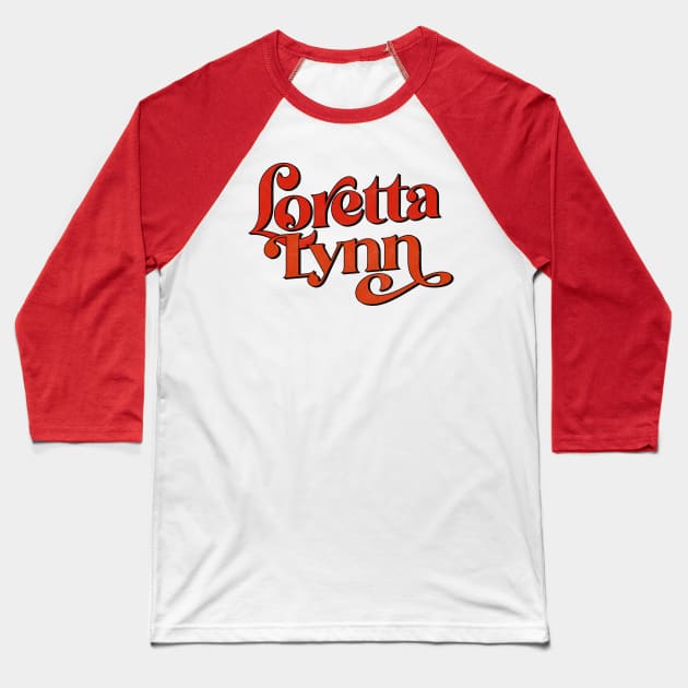 Loretta Lynn / 70s Style Country Fan Design Baseball T-Shirt by DankFutura